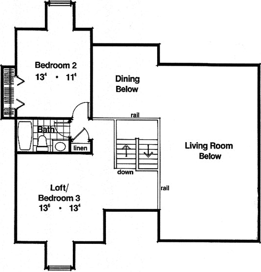Upper/Second Floor Plan: 96-107