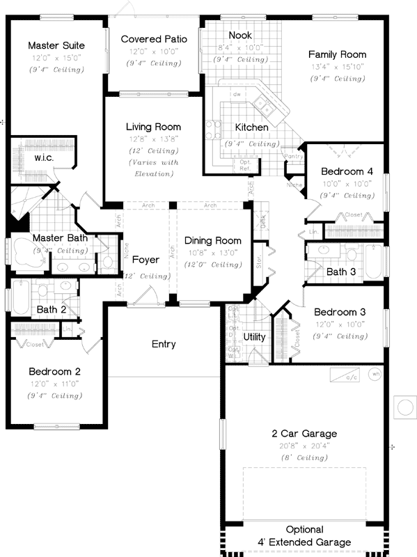 Main Floor Plan: 96-115