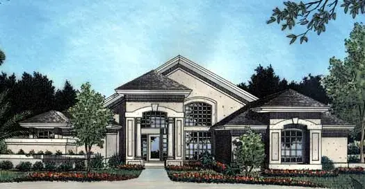 Florida house plans 96-116 - front exterior, 2,224 sq ft, 4 bed, 3 bath house plans | Monster House Plans