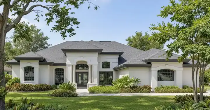 Florida house plans 96-120 - front exterior, 2,409 sq ft, 4 bed, 3 bath house plans | Monster House Plans