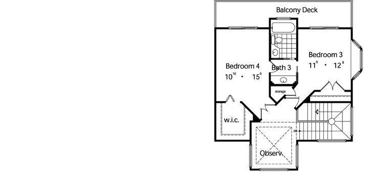 Upper/Second Floor Plan: 96-129