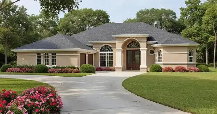 Florida house plans 96-132 - front exterior, 3,038 sq ft, 4 bed, 3 bath house plans | Monster House Plans