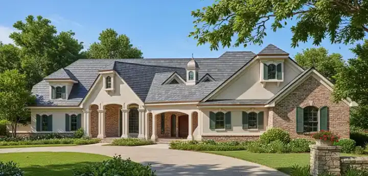 Mediterranean house plans 96-136 - front exterior, 3,146 sq ft, 4 bed, 3 bath house plans | Monster House Plans