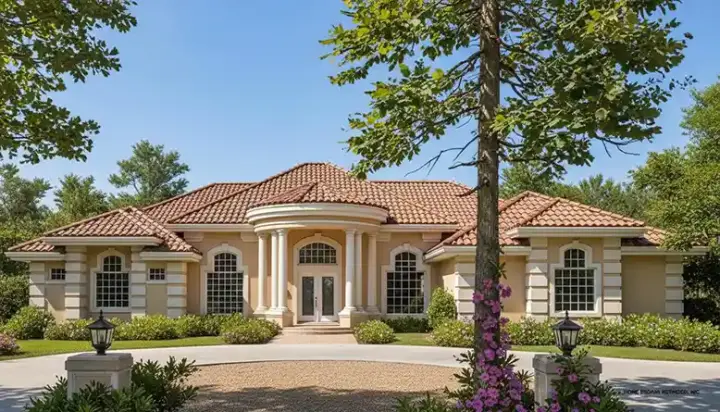 Florida house plans 96-137 - front exterior, 3,556 sq ft, 4 bed, 3 bath house plans | Monster House Plans