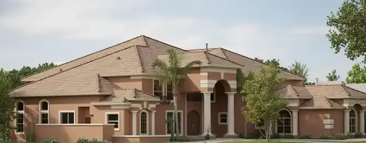 Mediterranean house plans 96-141 - front exterior, 4,535 sq ft, 4 bed, 3 bath house plans | Monster House Plans