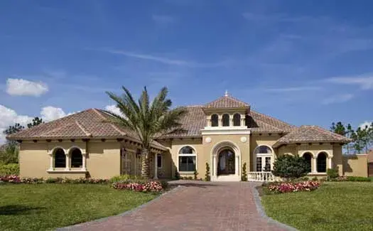 Italian house plans 96-143 - front exterior, 5,489 sq ft, 5 bed, 5 bath house plans | Monster House Plans