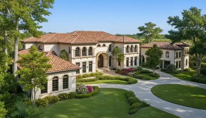 Mediterranean house plans 96-146 - front exterior, 12,371 sq ft, 6 bed, 6 bath house plans | Monster House Plans