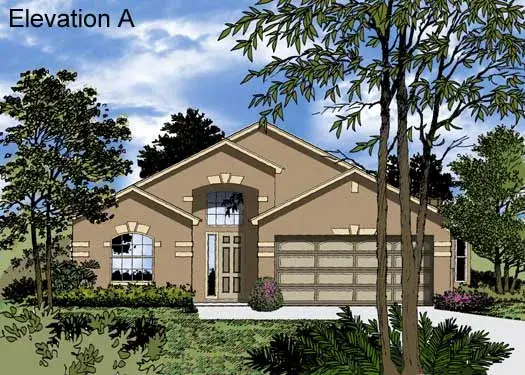 Mediterranean house plans 96-153 - front exterior, 1,658 sq ft, 3 bed, 2 bath house plans | Monster House Plans