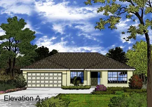 Traditional house plans 96-157 - front exterior, 1,751 sq ft, 3 bed, 2 bath house plans | Monster House Plans