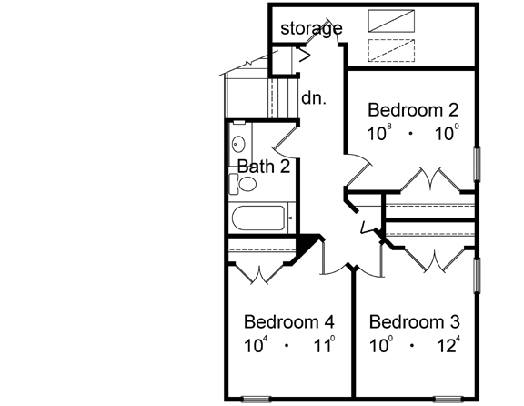 Upper/Second Floor Plan: 96-165