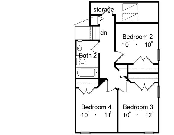 Upper/Second Floor Plan: 96-166