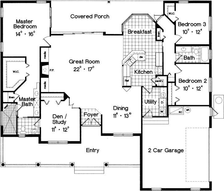 Main Floor Plan: 96-176