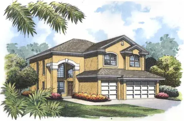 Florida house plans 96-177 - front exterior, 3,023 sq ft, 4 bed, 2 bath house plans | Monster House Plans
