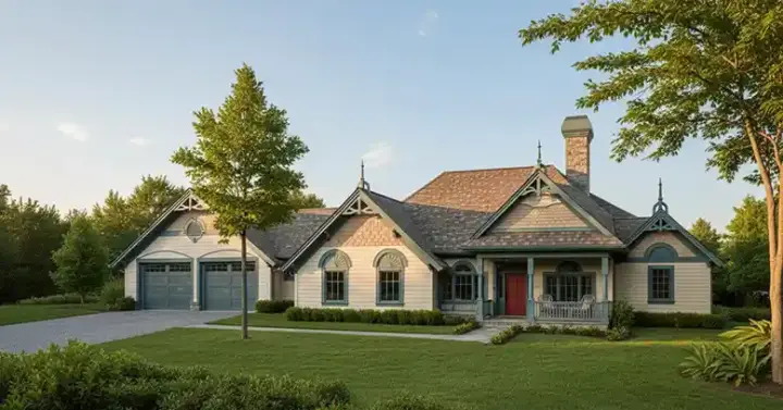 Victorian house plans 96-182 - front exterior, 2,100 sq ft, 3 bed, 2 bath house plans | Monster House Plans