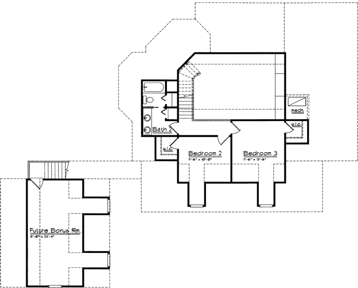 Upper/Second Floor Plan: 96-185