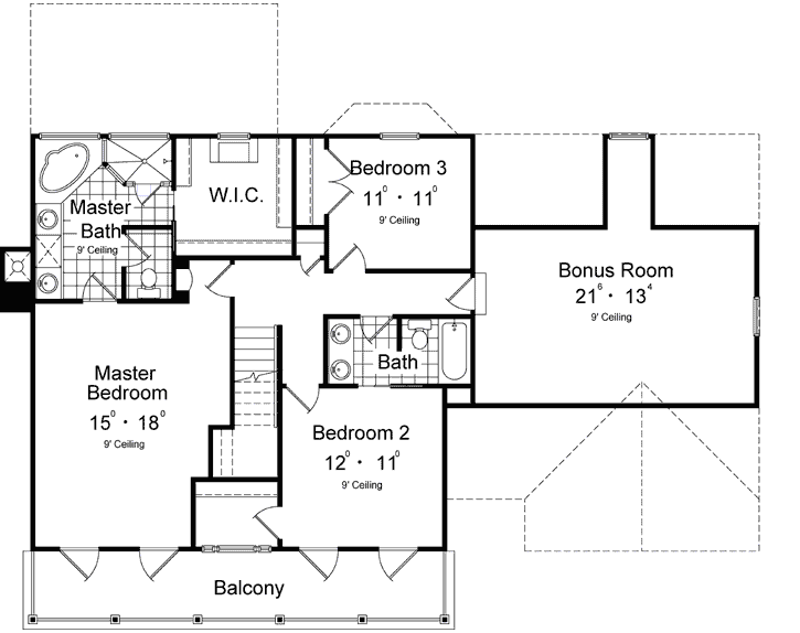 Upper/Second Floor Plan:96-196