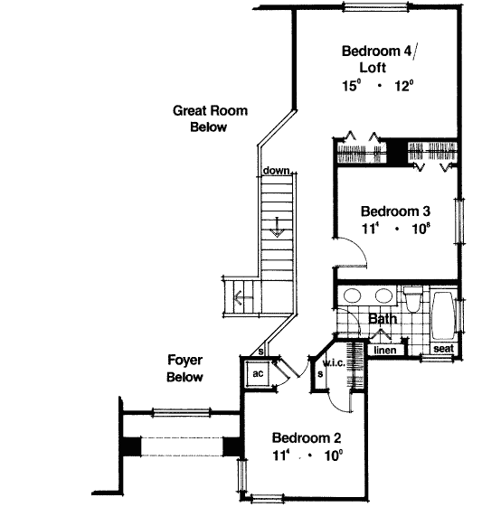 Upper/Second Floor Plan: 96-203