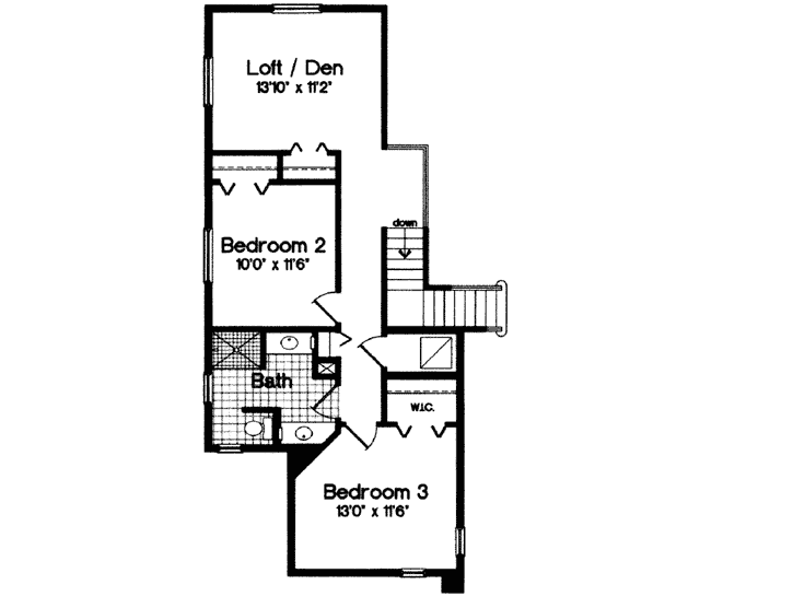 Upper/Second Floor Plan: 96-215