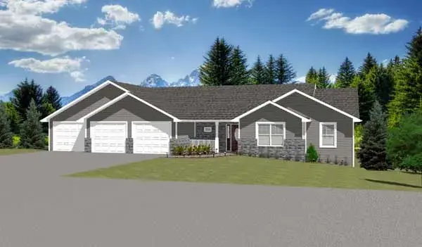 Traditional house plans 97-101 - front exterior, 1,655 sq ft, 3 bed, 2 bath house plans | Monster House Plans