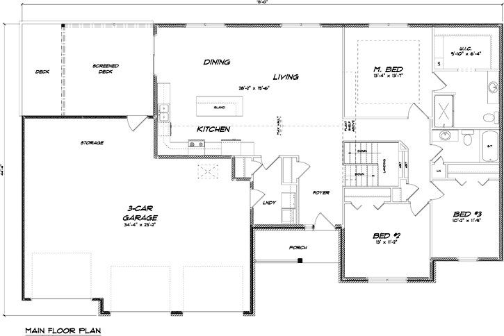 Main Floor Plan: 97-101