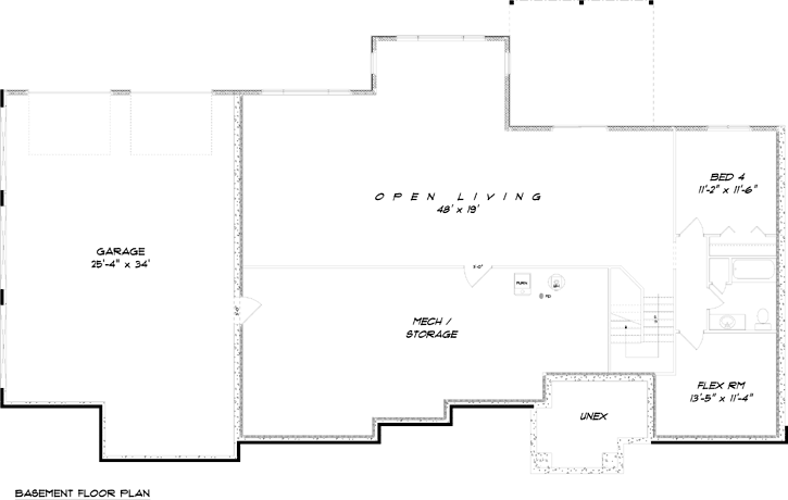 Lower Floor Plan: 97-105