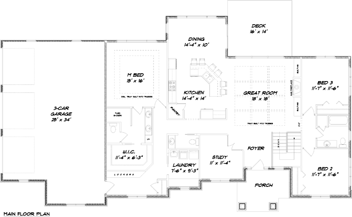 Main Floor Plan: 97-105