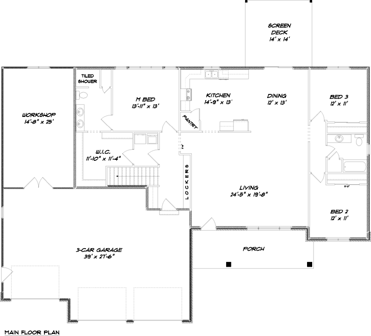 Main Floor Plan: 97-107