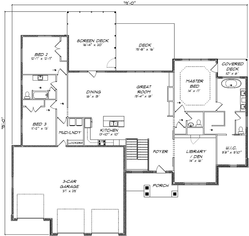 Main Floor Plan: 97-111