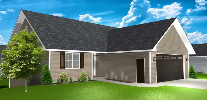 Traditional house plans 97-113 - front exterior, 1,200 sq ft, 3 bed, 3 bath house plans | Monster House Plans