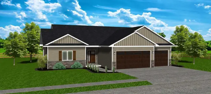 Traditional house plans 97-116 - front exterior, 1,818 sq ft, 3 bed, 2 bath house plans | Monster House Plans