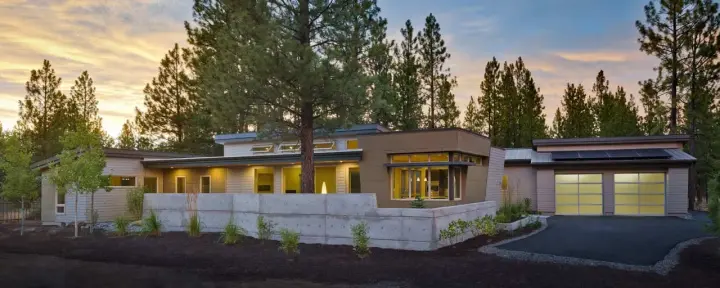 Modern house plans 98-105 - front exterior, 2,331 sq ft, 2 bed, 2 bath house plans | Monster House Plans