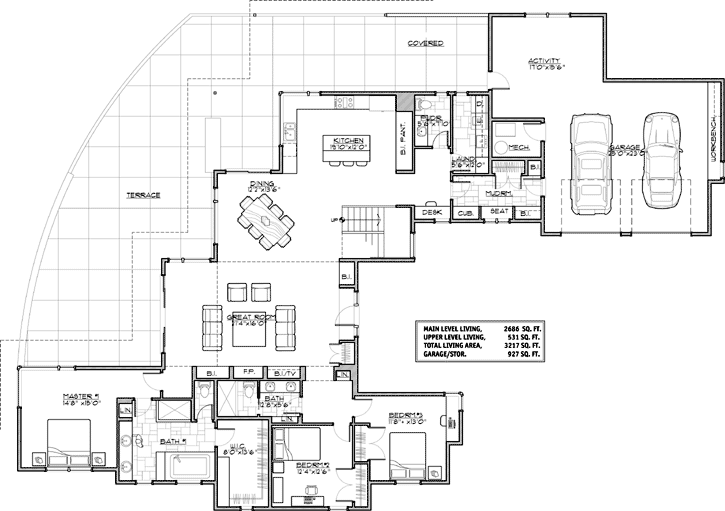 Main Floor Plan: 98-107