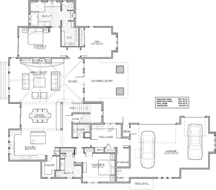 Main Floor Plan: 98-116