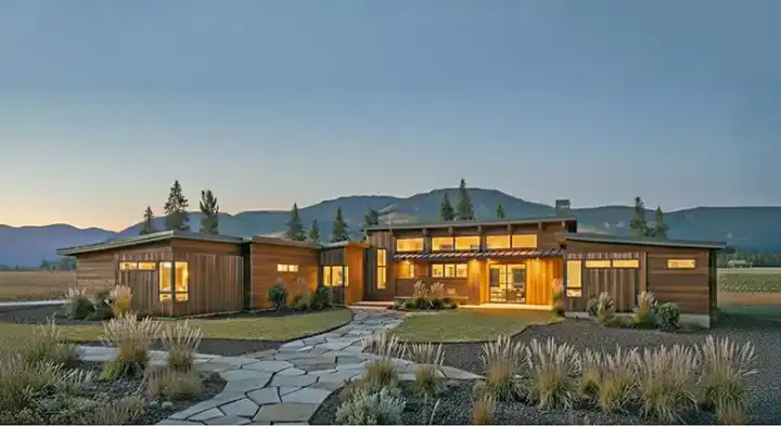 Modern house plans 98-122 - front exterior, 3,338 sq ft, 3 bed, 3 bath house plans | Monster House Plans