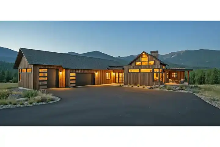 Modern house plans 98-142 - front exterior, 2,844 sq ft, 3 bed, 3 bath house plans | Monster House Plans