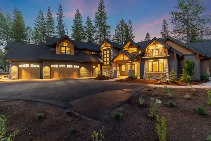Mountain Rustic house plans 98-143 - front exterior, 4,466 sq ft, 5 bed, 5 bath house plans | Monster House Plans