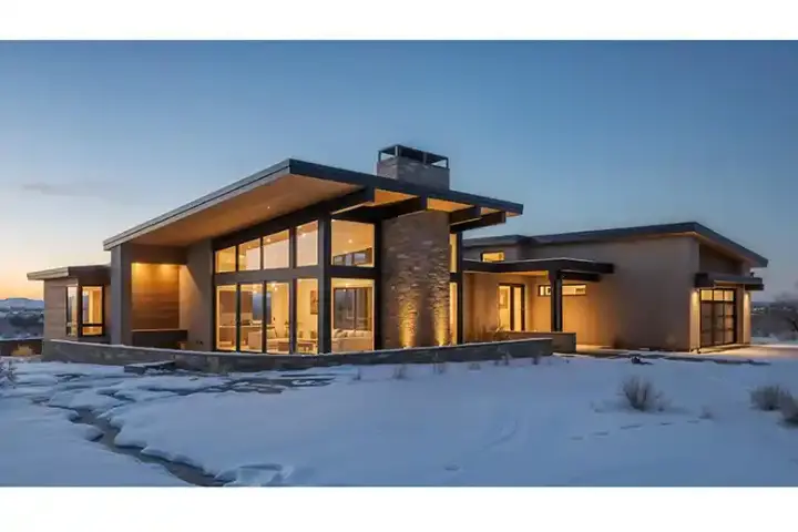 Modern house plans 98-145 - front exterior, 3,355 sq ft, 3 bed, 3 bath house plans | Monster House Plans