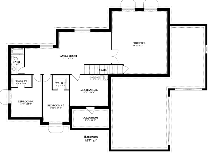 Lower Floor Plan: 99-102