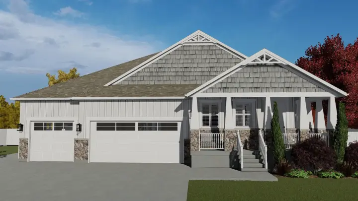 Craftsman house plans 99-109 - front exterior, 2,244 sq ft, 3 bed, 2 bath house plans | Monster House Plans