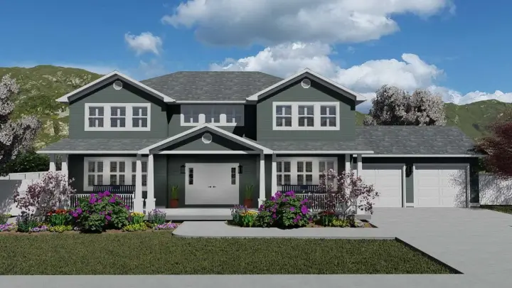 Traditional house plans 99-116 - front exterior, 3,223 sq ft, 4 bed, 3 bath house plans | Monster House Plans