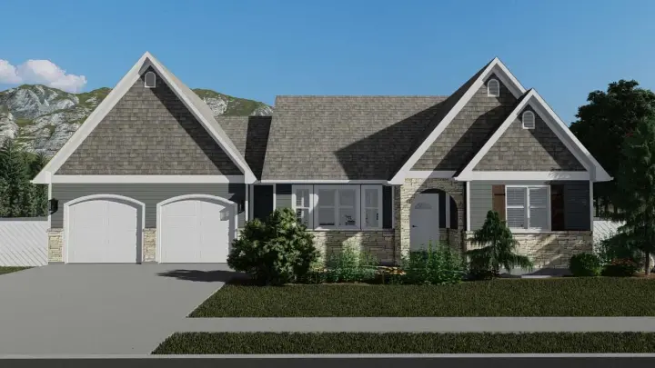 Cottage house plans 99-119 - front exterior, 3,161 sq ft, 4 bed, 3 bath house plans | Monster House Plans