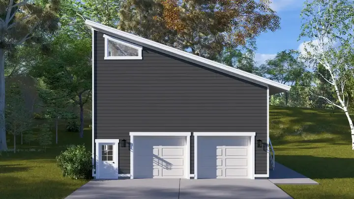 Contemporary house plans 99-170 - front exterior, 910 sq ft, 1 bed, 1 bath house plans | Monster House Plans