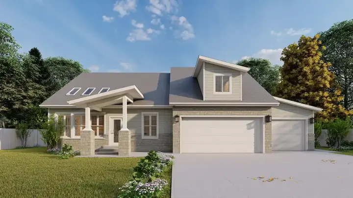 Contemporary house plans 99-175 - front exterior, 1,779 sq ft, 2 bed, 2 bath house plans | Monster House Plans