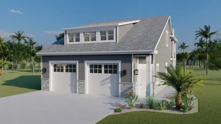 Modern Farmhouse house plans 99-176 - front exterior, 1,185 sq ft, 1 bed, 2 bath house plans | Monster House Plans