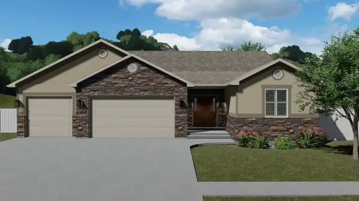 Traditional house plans 99-178 - front exterior, 1,849 sq ft, 3 bed, 2 bath house plans | Monster House Plans