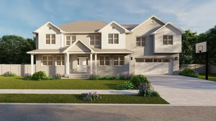 Traditional house plans 99-179 - front exterior, 3,386 sq ft, 5 bed, 3 bath house plans | Monster House Plans