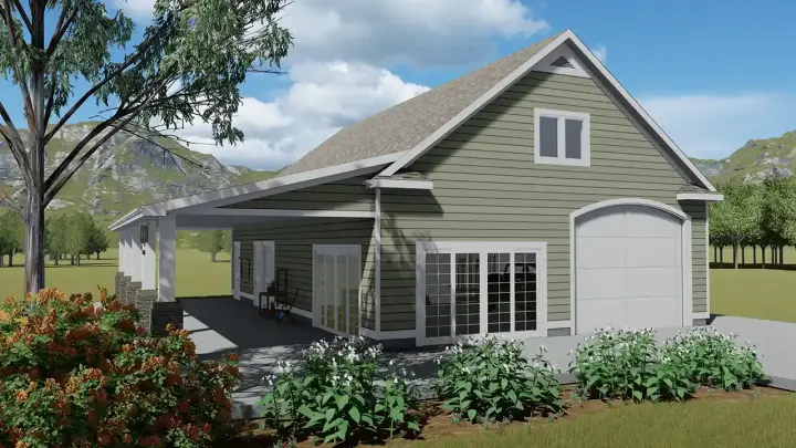 Traditional house plans 99-187 - front exterior, 2,016 sq ft, 0 bed, 2 bath house plans | Monster House Plans