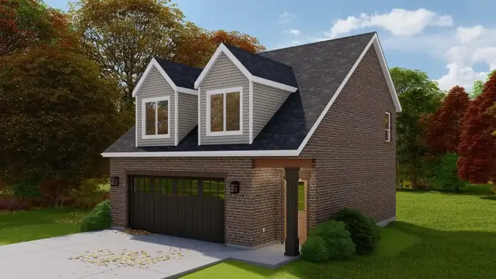 Country house plans 99-201 - front exterior, 1,134 sq ft, 2 bed, 1 bath house plans | Monster House Plans