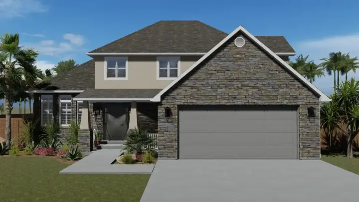 Traditional house plans 99-202 - front exterior, 2,026 sq ft, 3 bed, 2 bath house plans | Monster House Plans