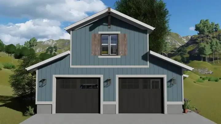 Country house plans 99-203 - front exterior, 680 sq ft, 1 bed, 1 bath house plans | Monster House Plans